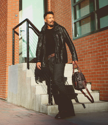 Luke Men's Full-Grain Leather Travel Duffel Bag – BED|STÜ
