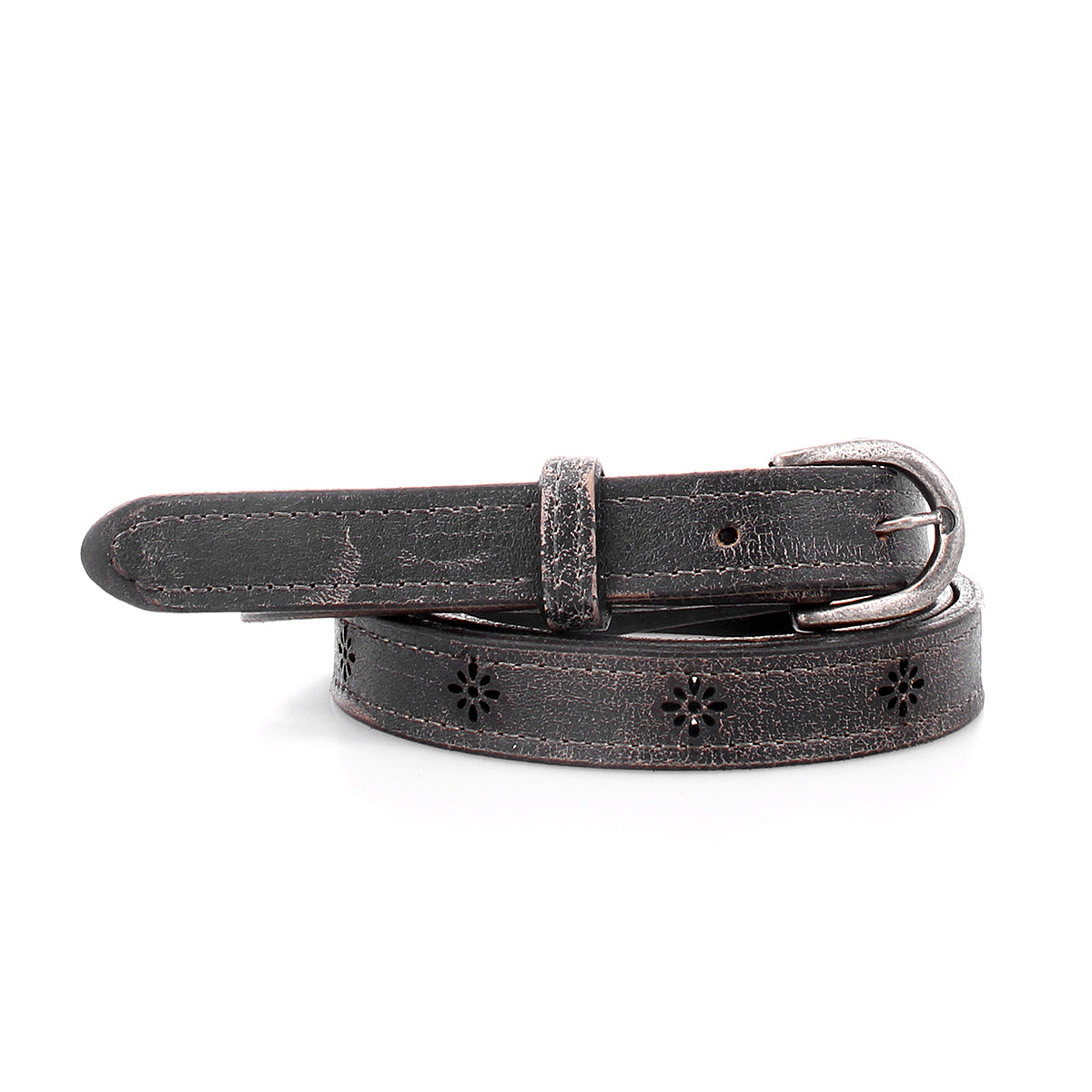 A Monae II leather belt with stars on it, by Bed Stu.