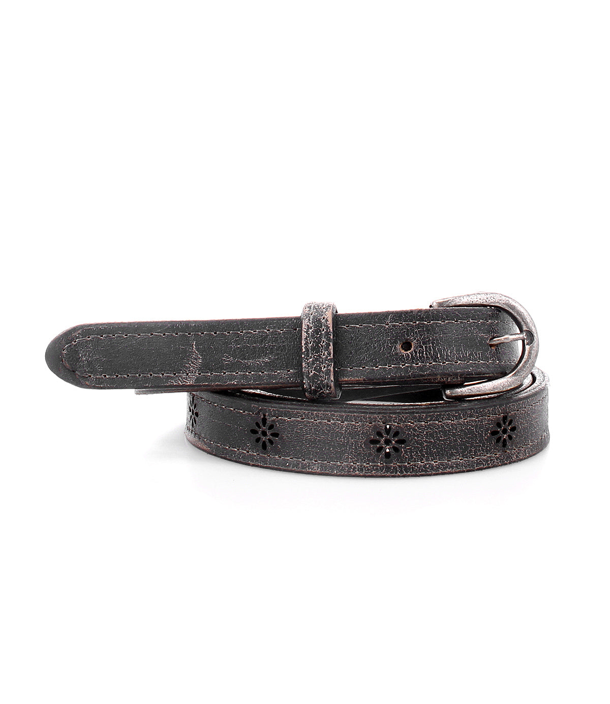 A Monae II leather belt with stars on it, by Bed Stu.