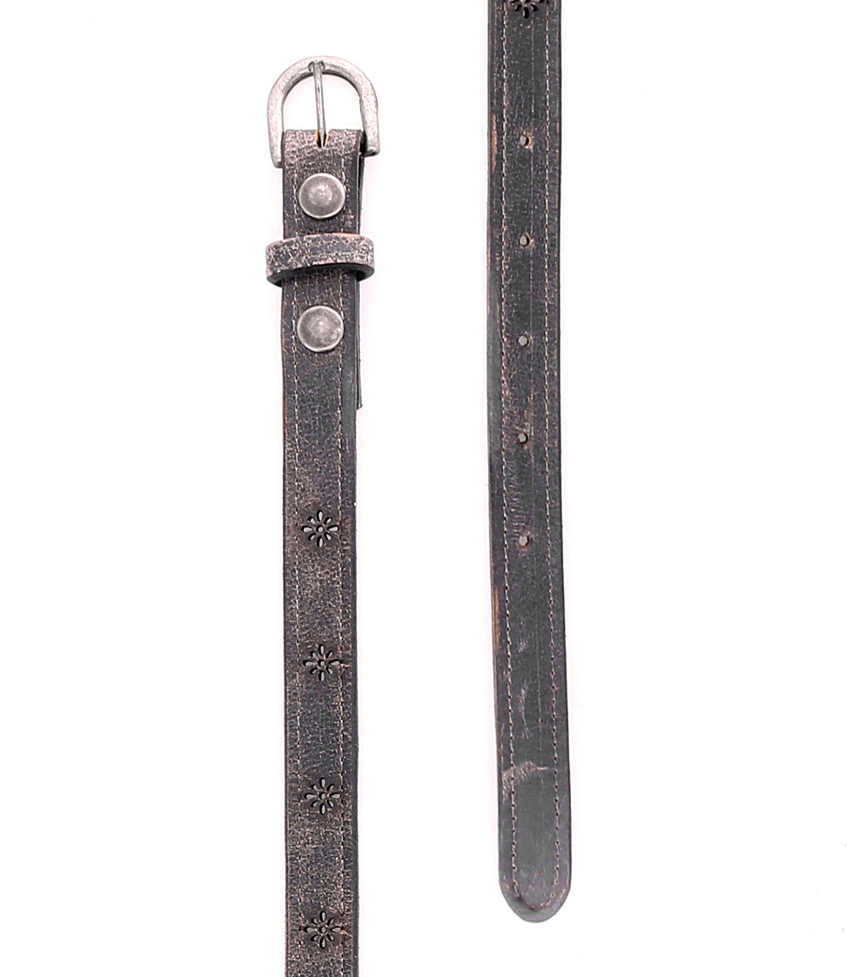 An edgy Monae II leather belt adorned with studs, perfect as a stylish accessory to complete your look. (Brand: Bed Stu)