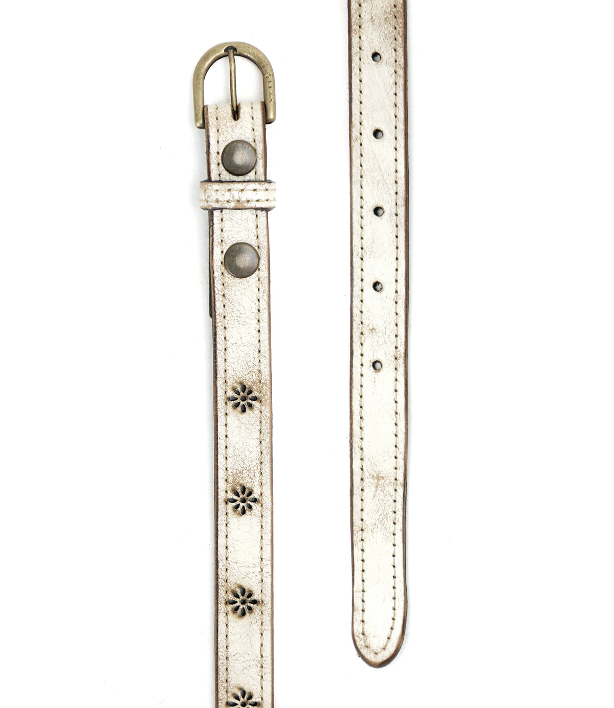 An accessory made of leather, the Bed Stu Monae II belt features studs for added style.