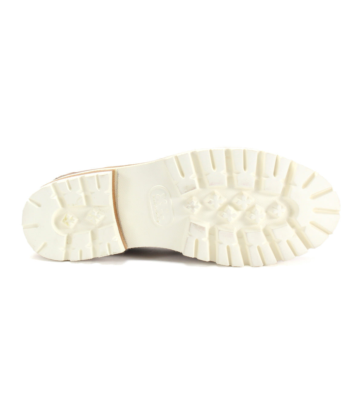The Bed Stu Reina III leather penny loafer offers all-day comfort with its white soles, perfectly standing out against the white background.