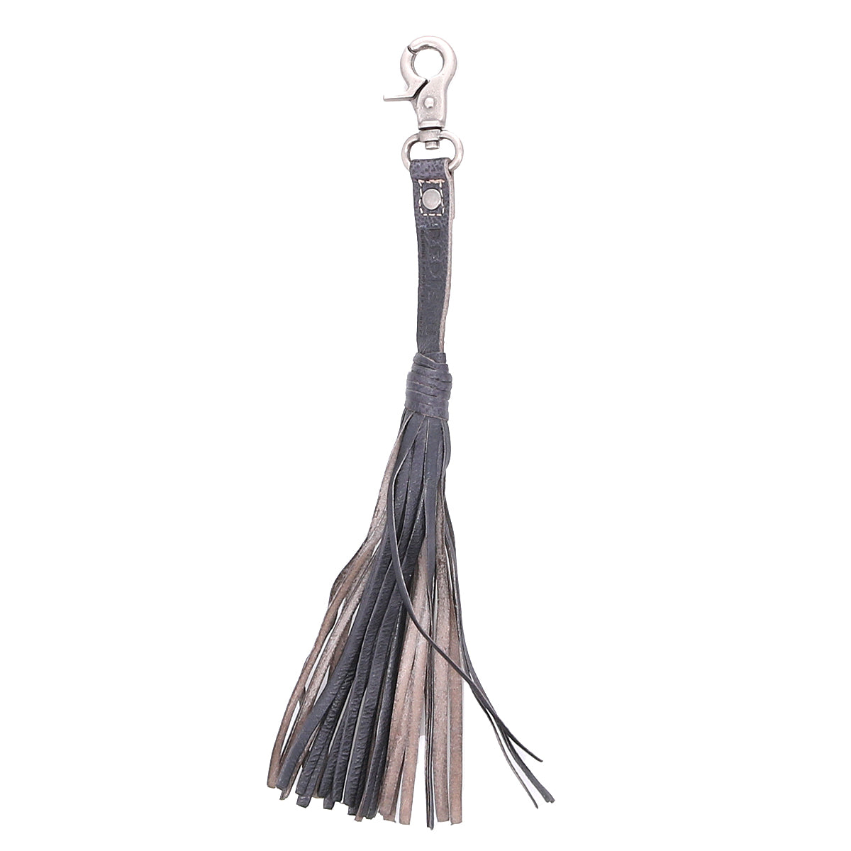 An accessory with a Bed Stu Tassel Clip for personal expression, featuring a leather tassel.