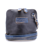 A black and blue leather Bed Stu Ventura cross body bag.