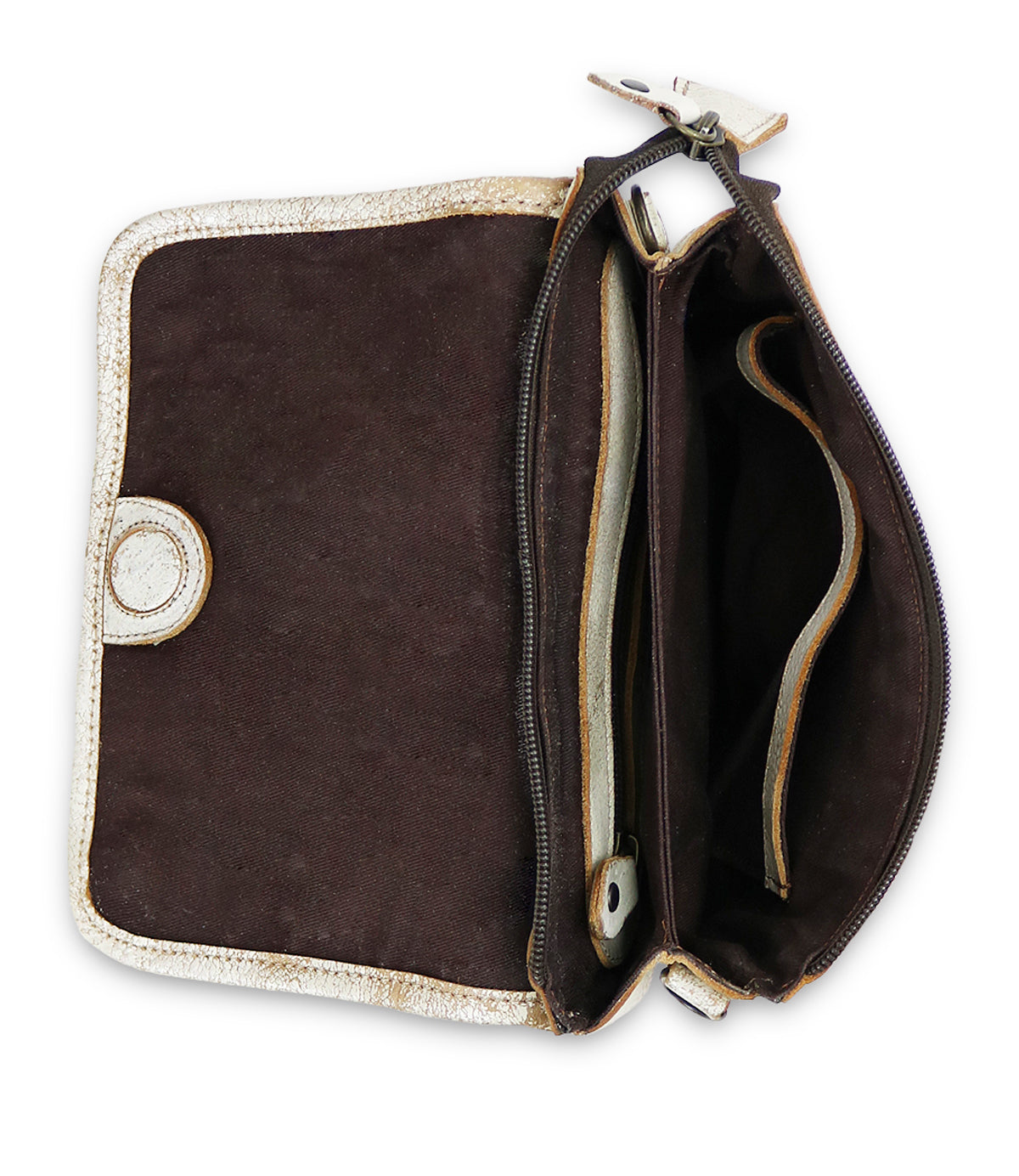 A stylish accessory, the Bed Stu Ziggy II purse features a zipper.
