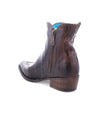 A stylish brown leather Ace boot for women with a side zipper, by Bed Stu.