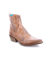 Stylish Ace leather cowboy boots with a blue sole. (Bed Stu)