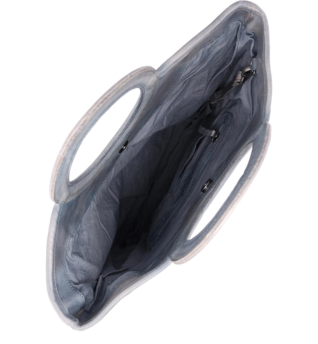 The inside of a Adele bag with handles. (Brand Name: Bed Stu)