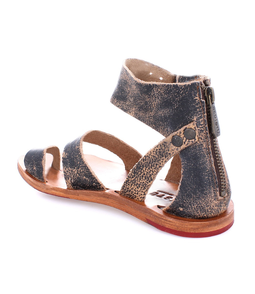 A women's Afrodita sandal by Bed Stu with a wooden sole.
