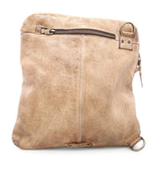 A Aiken leather crossbody bag by Bed Stu on a white background.