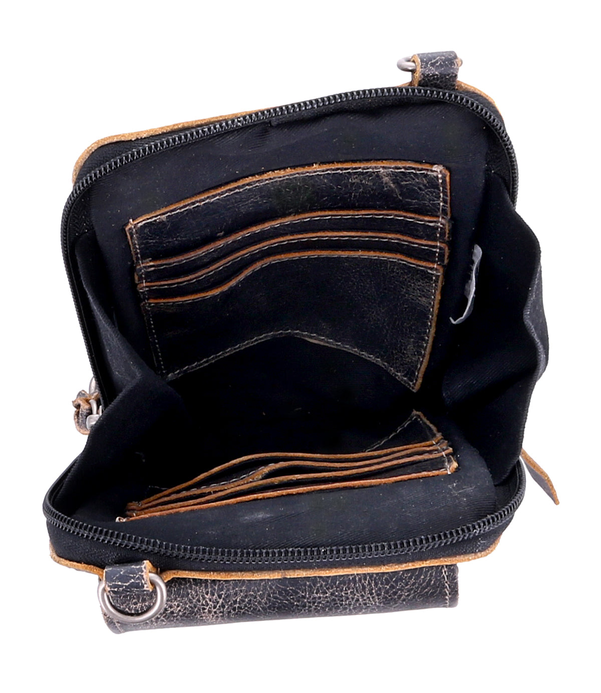 A Bed Stu Alelike leather wallet with two compartments.