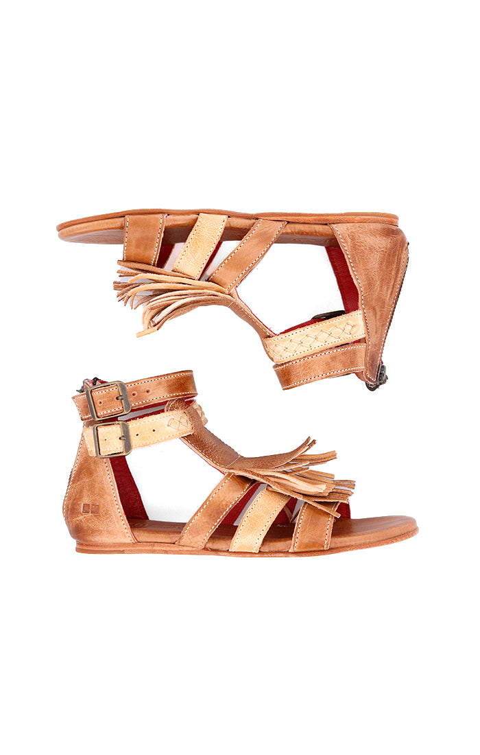 A pair of Alena sandals with fringes by Bed Stu.