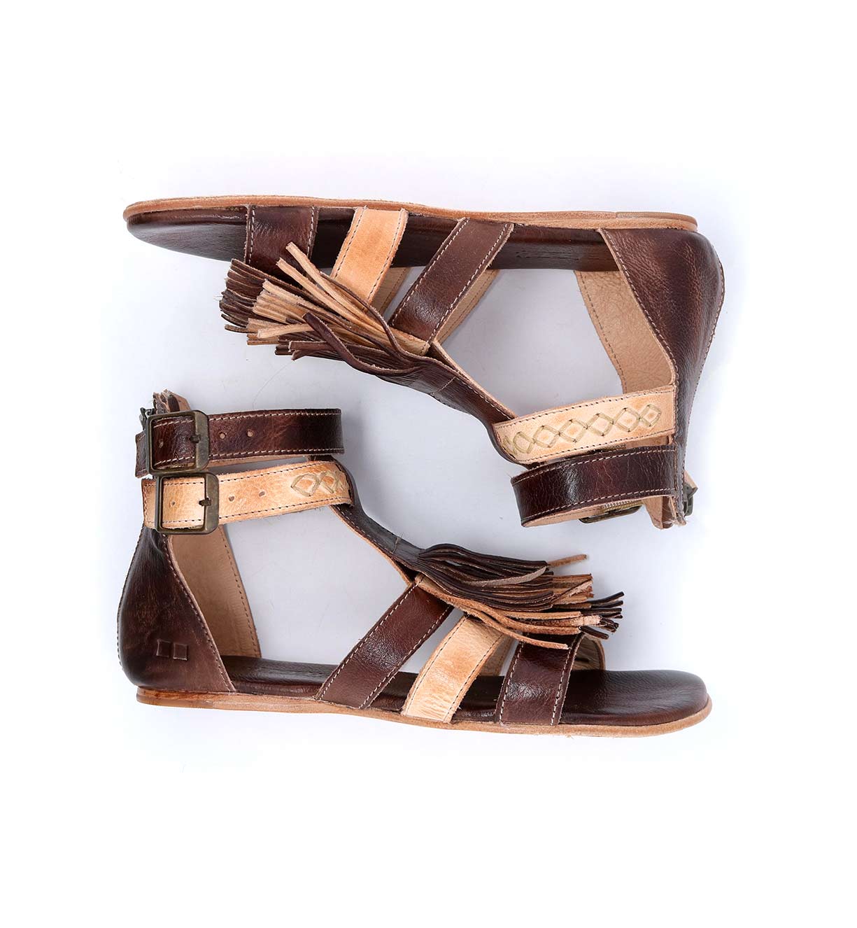 A pair of Alena sandals with tassels and fringes by Bed Stu.