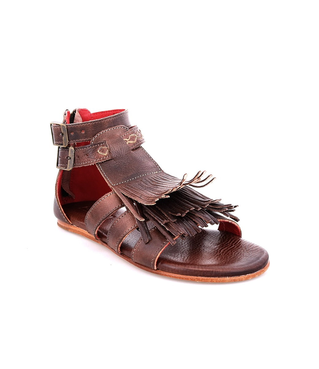 An Alena women's brown sandal with fringes by Bed Stu.