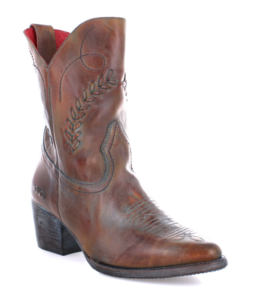 A women's brown cowboy boot: The Bed Stu Amanda II.