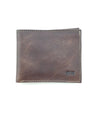 An Amidala brown leather wallet on a white background by Bed Stu.