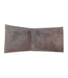 A Bed Stu Amidala brown leather wallet on a white background.