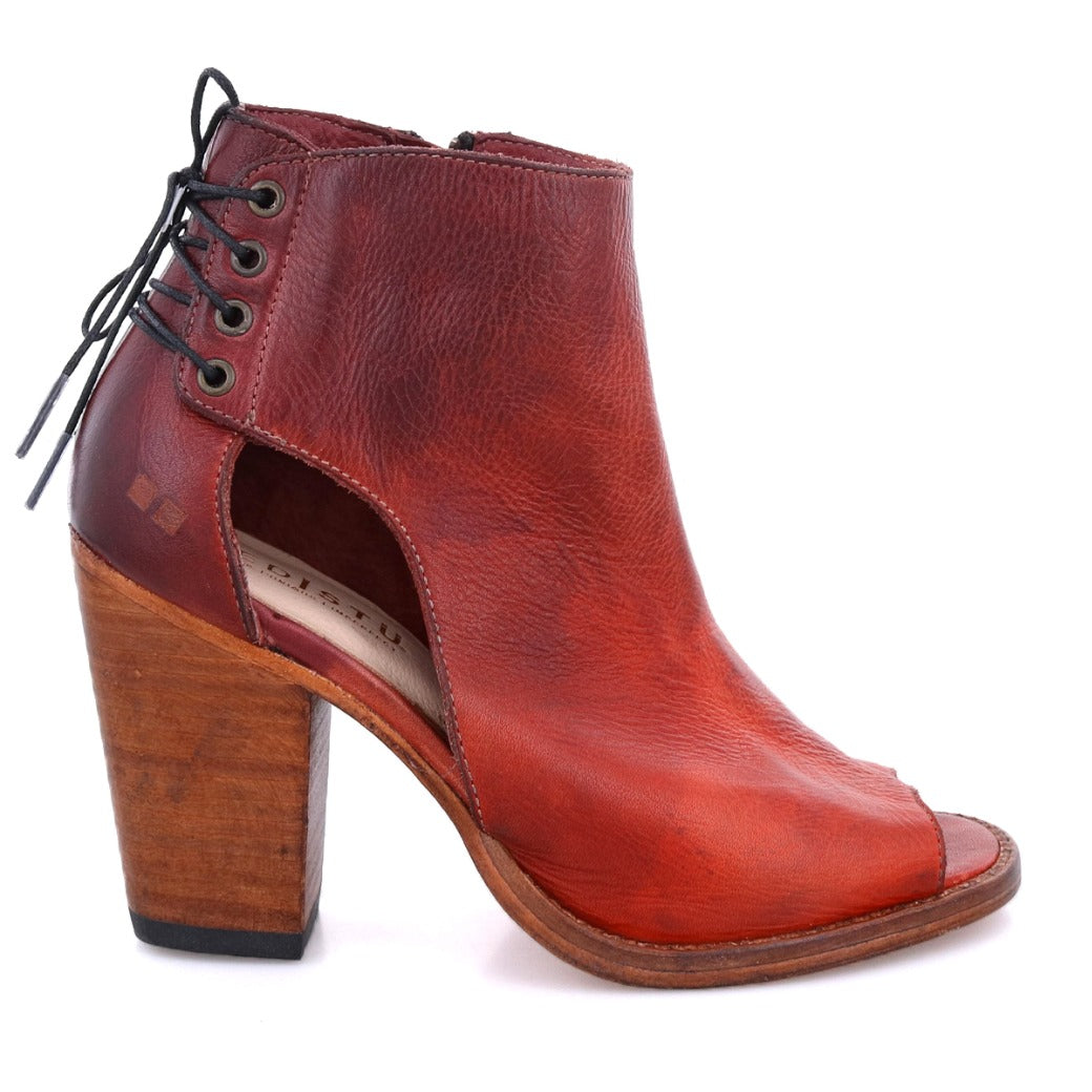 An Angelique ankle boot with wooden heel by Bed Stu.