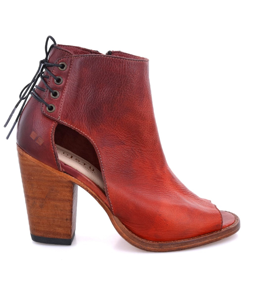 An Angelique ankle boot with wooden heel by Bed Stu.