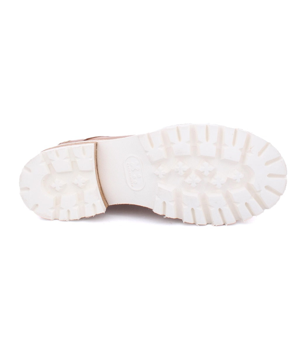 A Bed Stu Anise women's shoe with white soles on a white background.