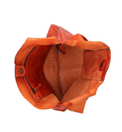 The inside of an Ariel leather bag by Bed Stu.