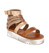 A Bed Stu Artemia women's sandal with two straps and a white sole.