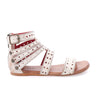 A women's white Artemis M sandal with straps by Bed Stu.