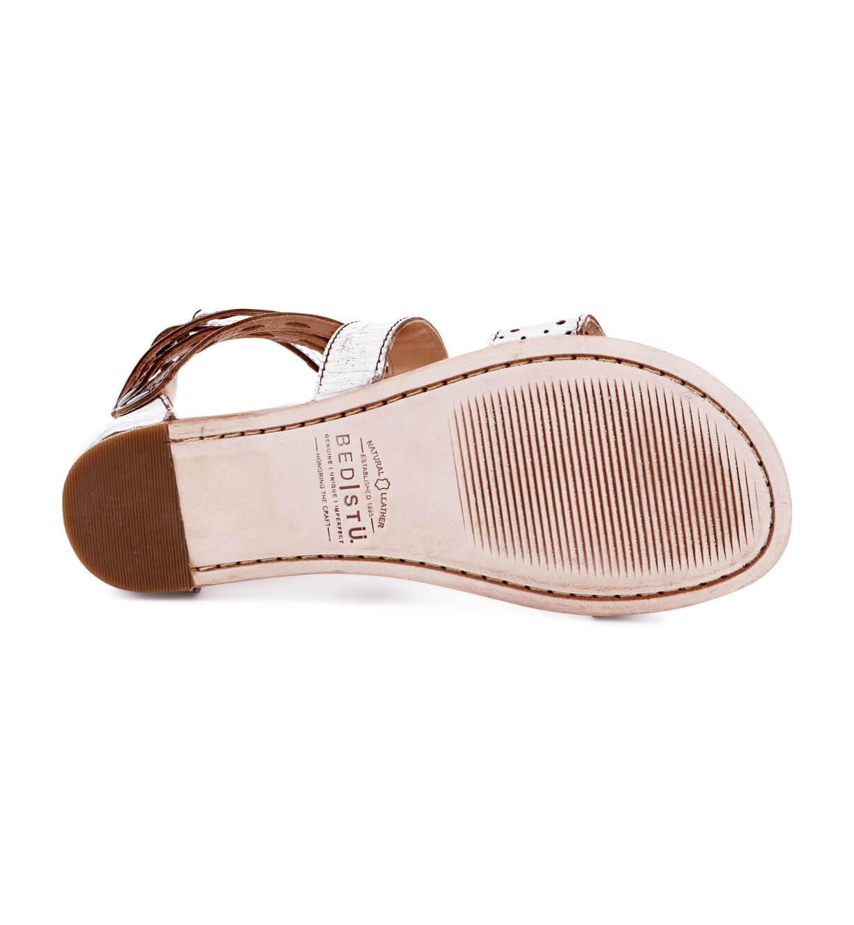 An Artemis sandal by Bed Stu for women with tassels and a white sole.
