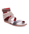 A pair of Bed Stu Artemis women's sandals with straps and buckles.