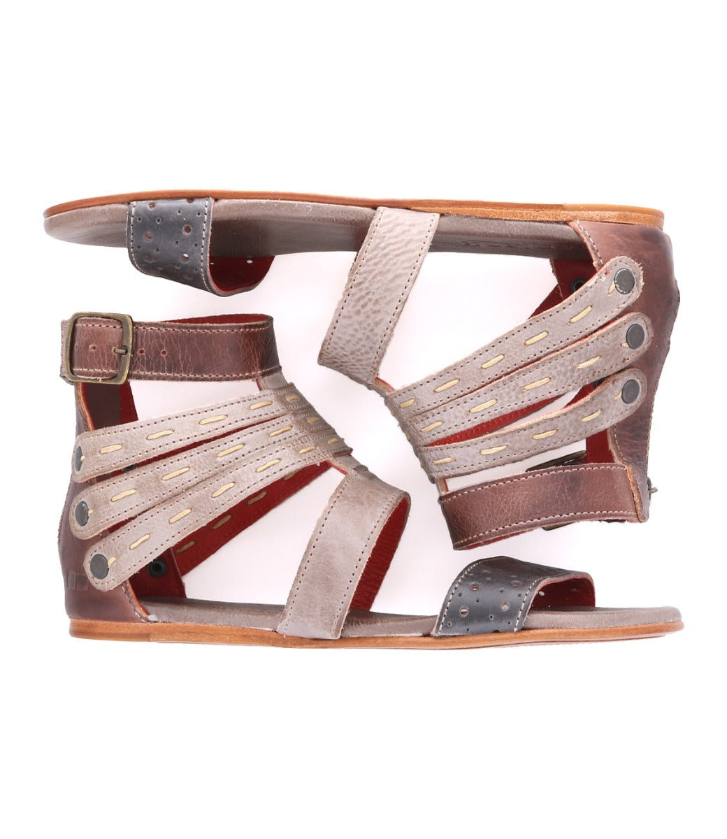A pair of Bed Stu Artemis women's sandals with straps and buckles.