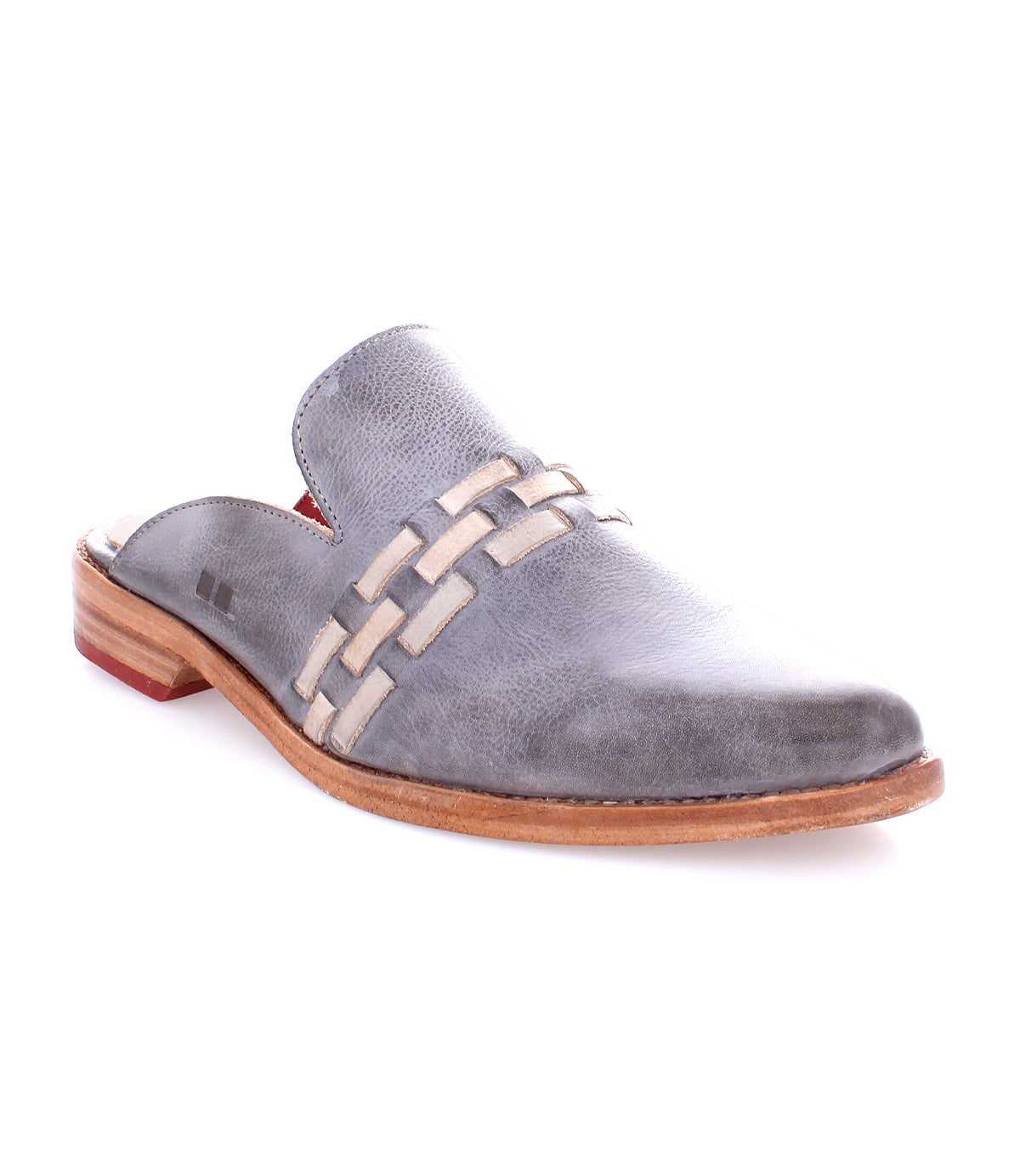 The Bed Stu women's grey Asenet with a braided strap.
