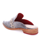 A women's grey Asenet mule with a wooden sole by Bed Stu.
