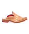 A women's Asenet slipper by Bed Stu with red detailing.