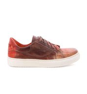 A men's Bed Stu brown and orange leather Azeli sneaker.