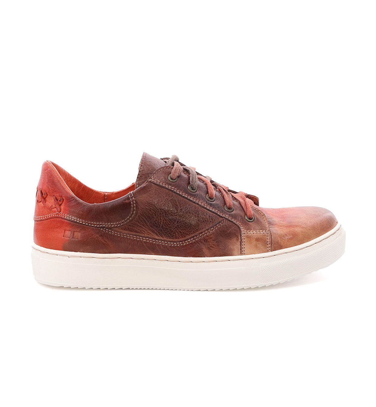 A men's Bed Stu brown and orange leather Azeli sneaker.
