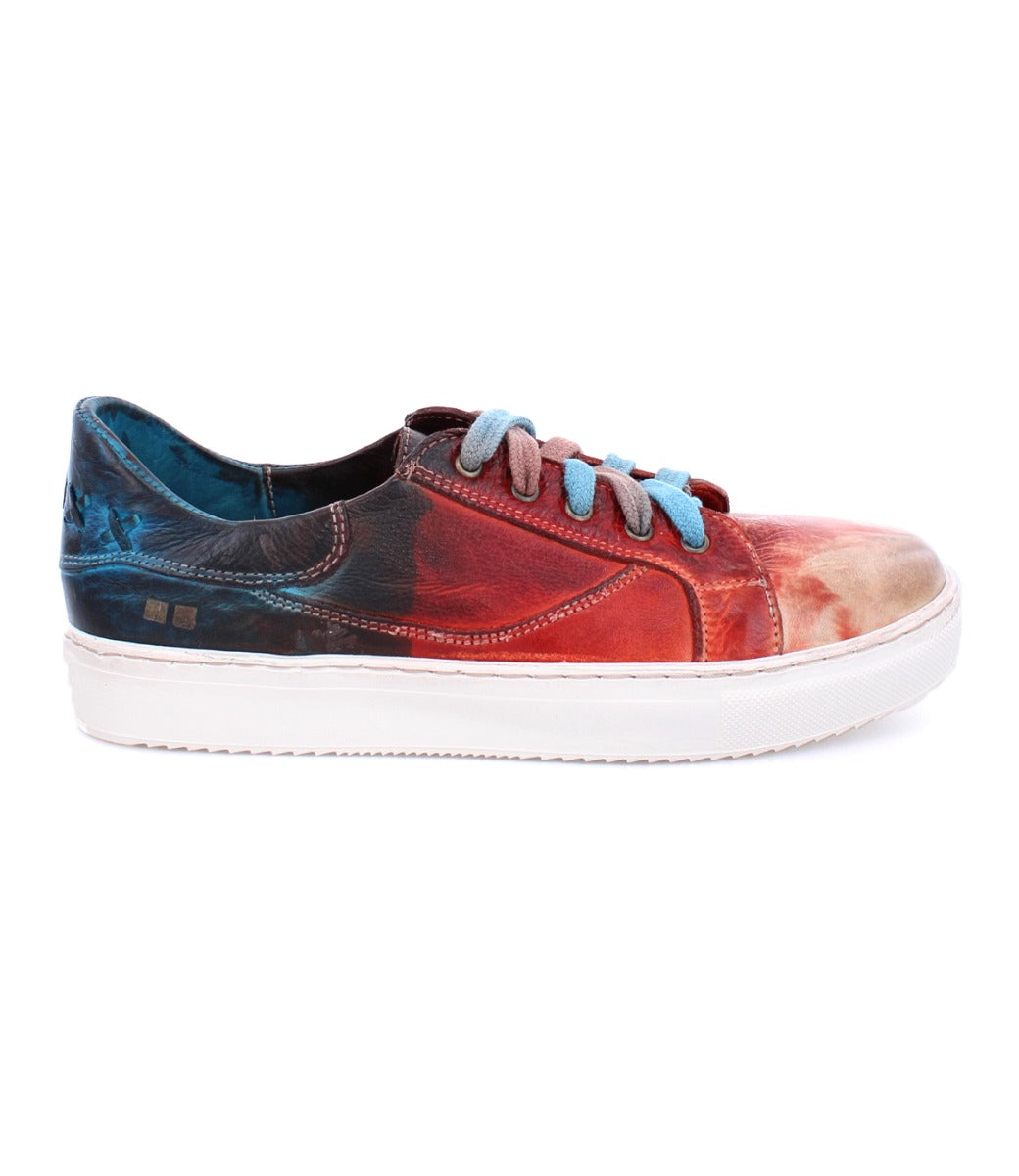 A pair of Bed Stu women's Azeli sneakers with a tie dye pattern.