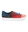 A pair of Bed Stu women's Azeli sneakers with a tie dye pattern.