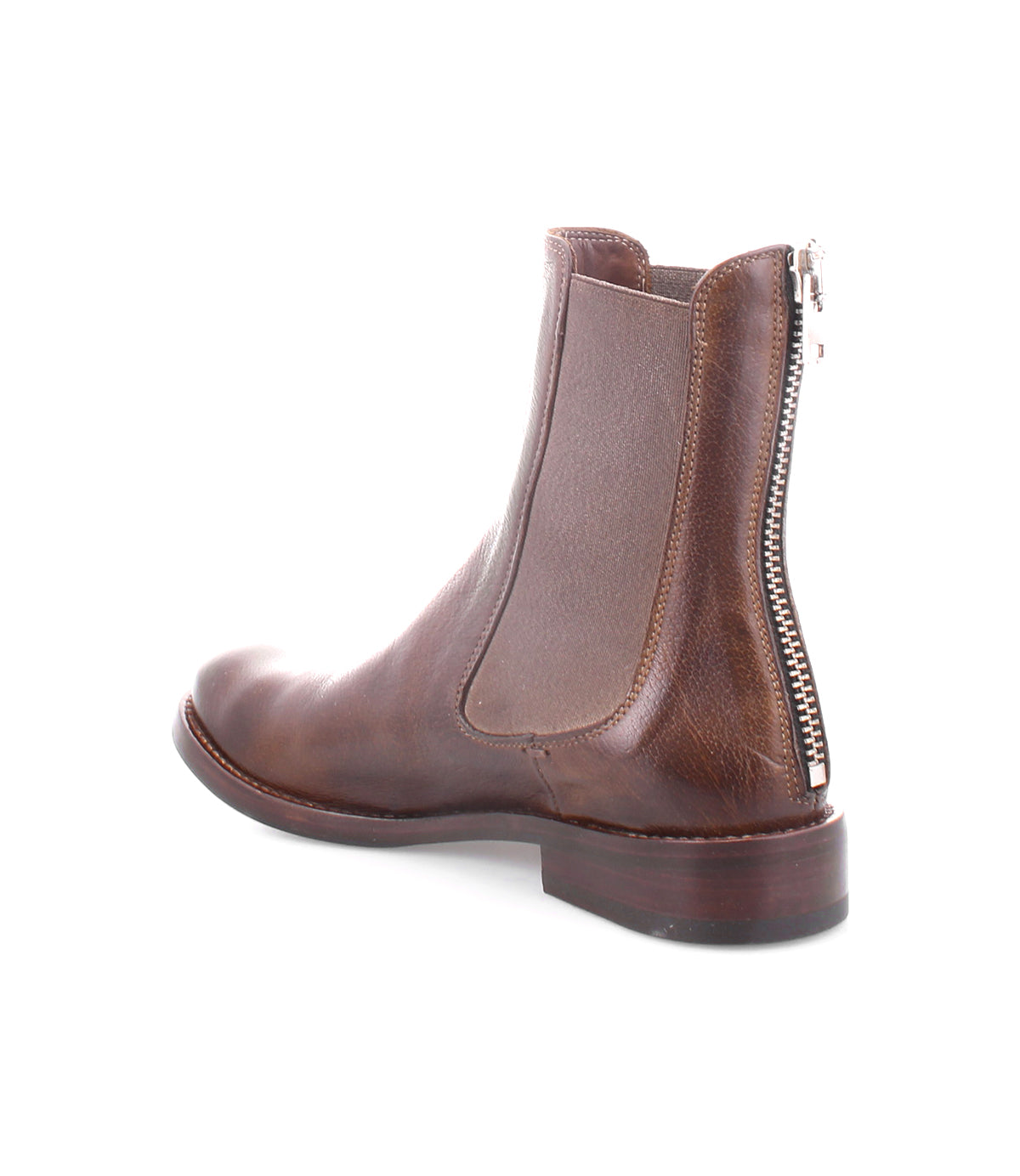 An Italian leather Barfly Chelsea boot with a back-zip by Bed Stu.