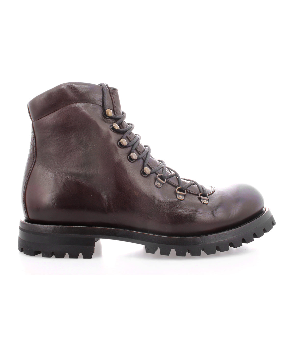 A durable Bed Stu Barge men's leather hiking boot designed for exceptional comfort, showcased against a clean white background.