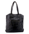A black leather Barra tote bag from Bed Stu.