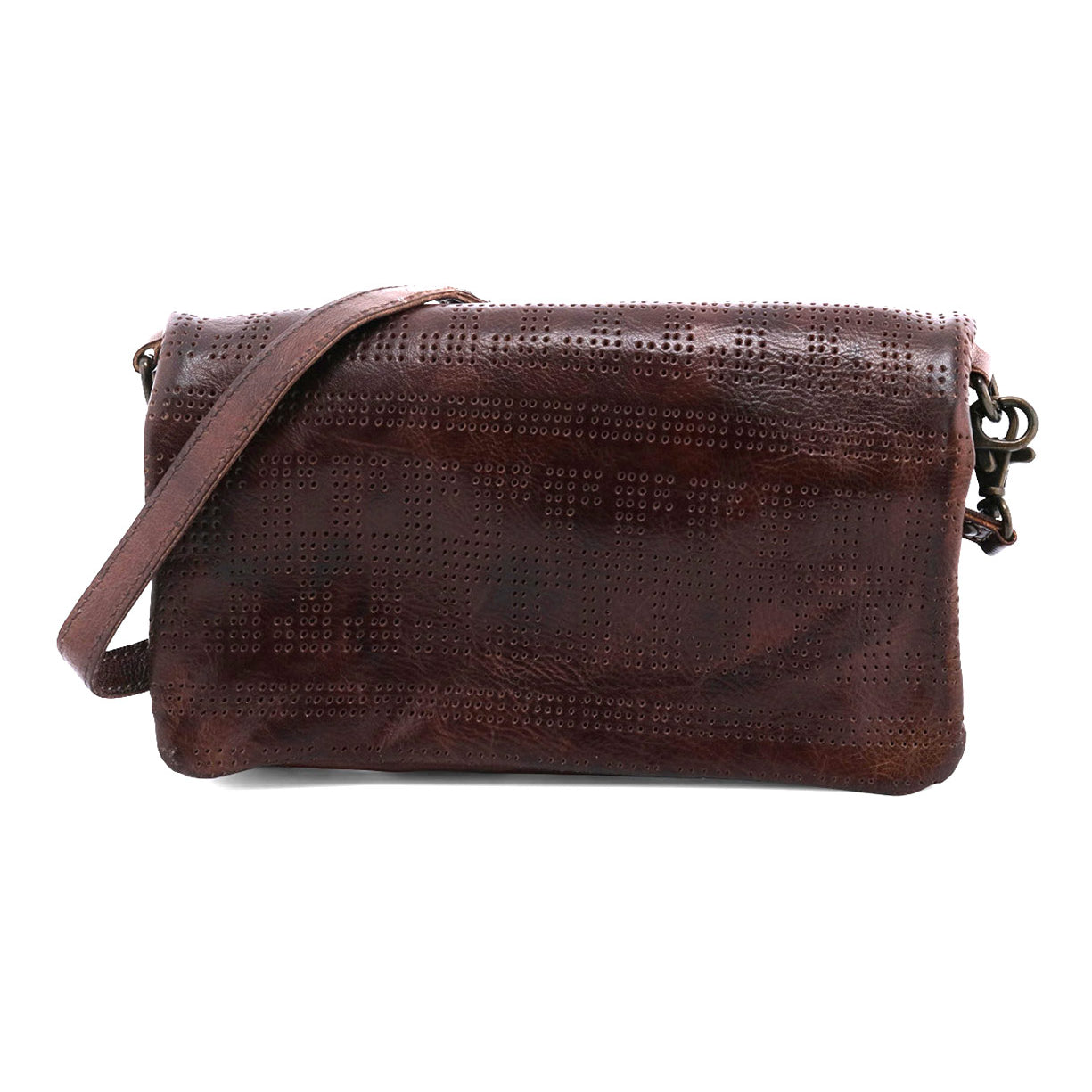 A Bayshore brown leather cross body bag with a strap by Bed Stu.