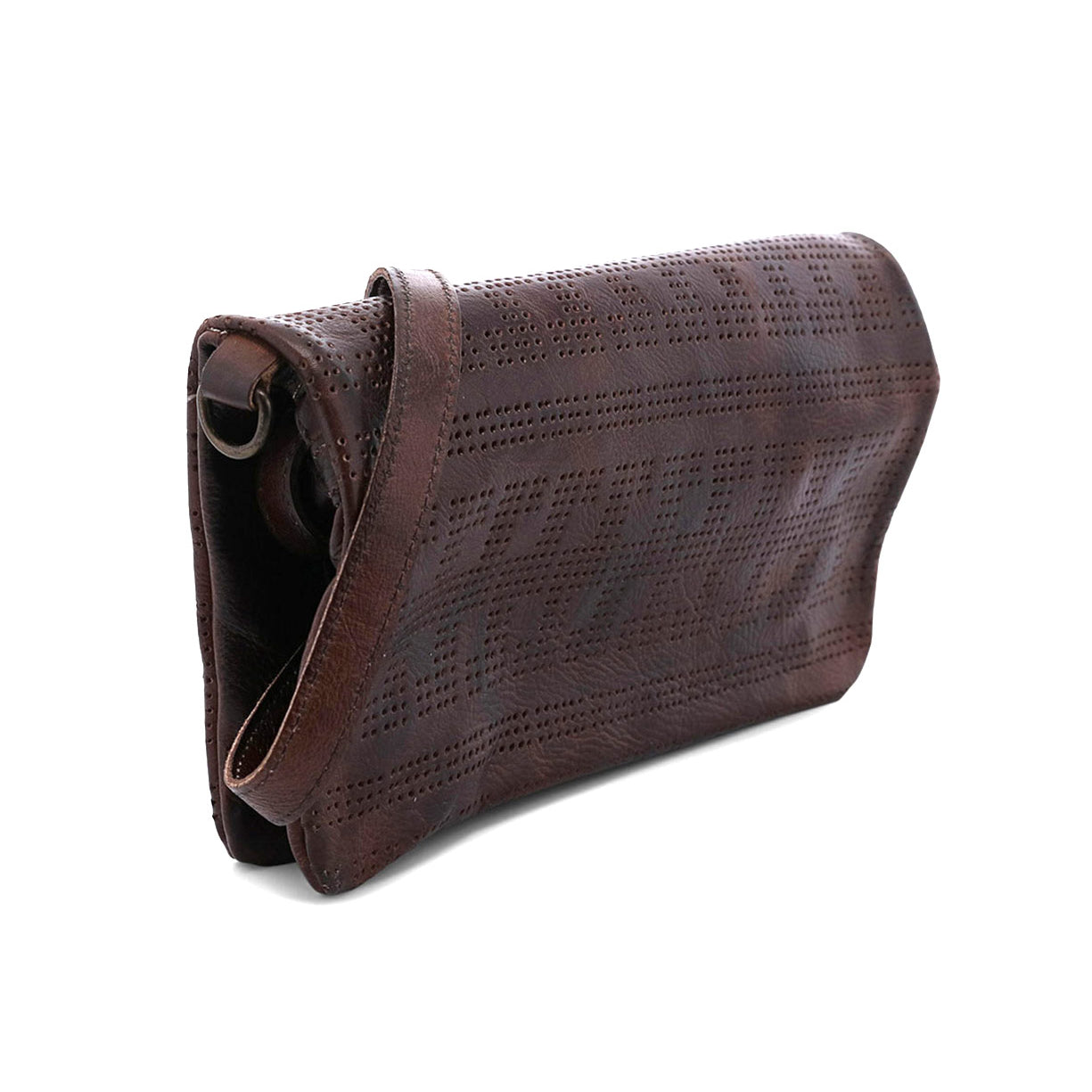 An image of a Bed Stu Bayshore brown leather cross body bag.