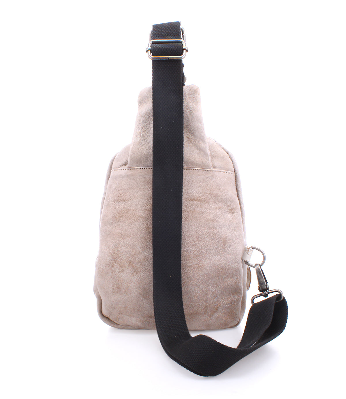 Sentence with replaced product name and brand name: A Beau shoulder bag from Bed Stu with a durable black strap, perfect for hands-free activities.