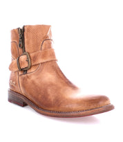 A Becca leather ankle boot with a buckle on the side by Bed Stu.