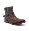 Bed Stu Becca women's brown leather ankle boots with buckles.
