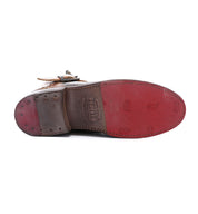 Sole of Becca taupe leather boots by Bed Stu.