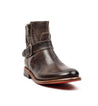 A women's brown leather Becca boot with a red sole by Bed Stu.