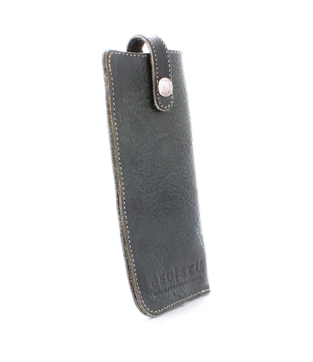 A Behold leather case with a metal clasp by Bed Stu.