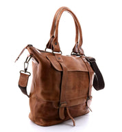 A Big Fork leather tote bag with straps by Bed Stu.