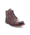 A women's brown leather Bonnie II boot with laces by Bed Stu.